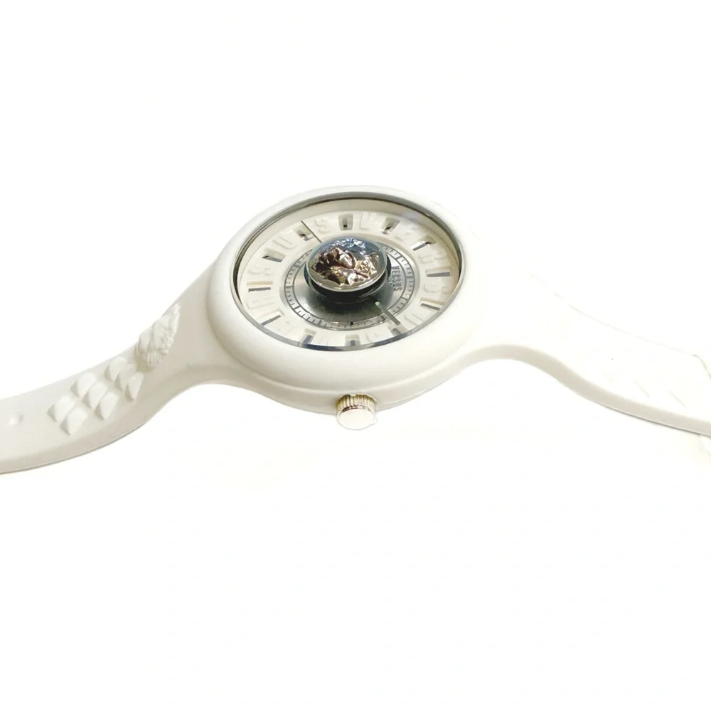 Versace Versus Fire Island White Silver Lion Head Watch NTW
